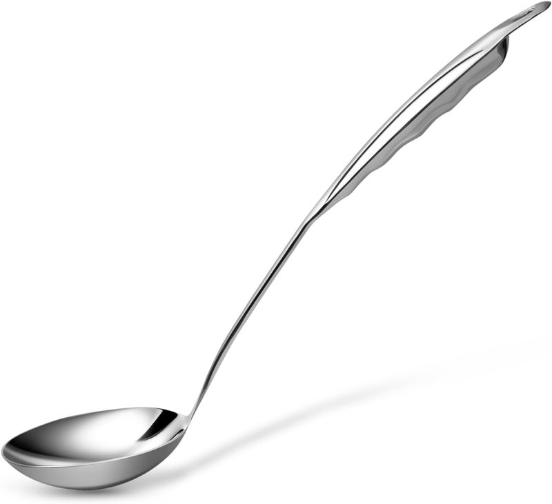 CEYWA Stainless Steel Ladle, Durable Cooking Utensil, Elegant One-Piece Design Stainless Ladle – Comfortable Handle for Stew, Chili, and Gravy – Easy to Clean Kitchen Tools - Image 1